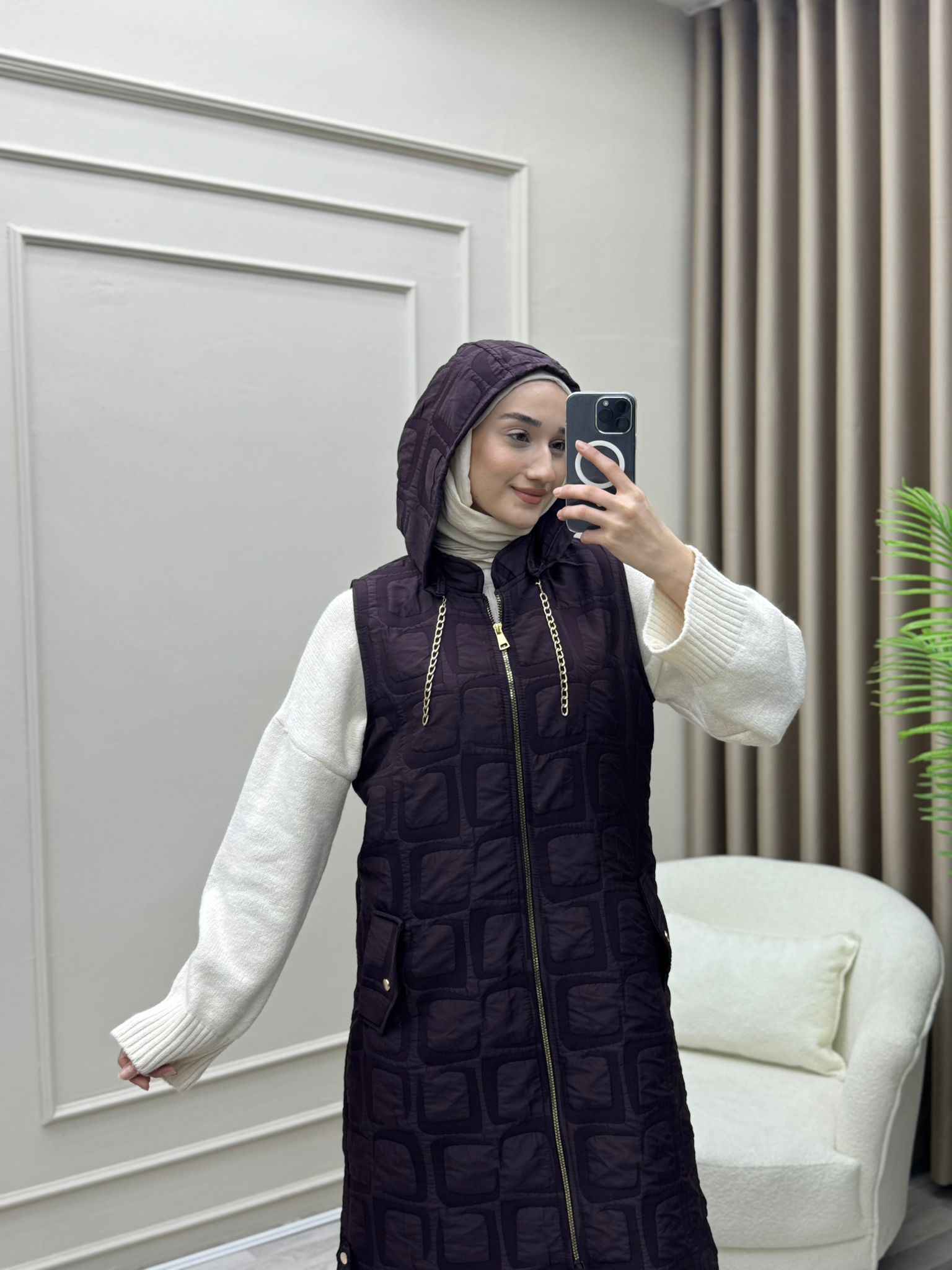 Almina Yelek Mürdüm